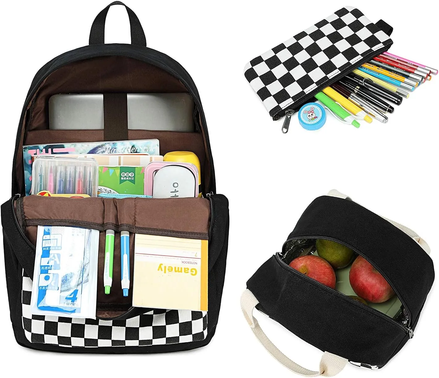 CAMTOP School Backpack Boys Girls Kids School Bookbag Set Student Backpack with Lunch Box and Pencil Case
