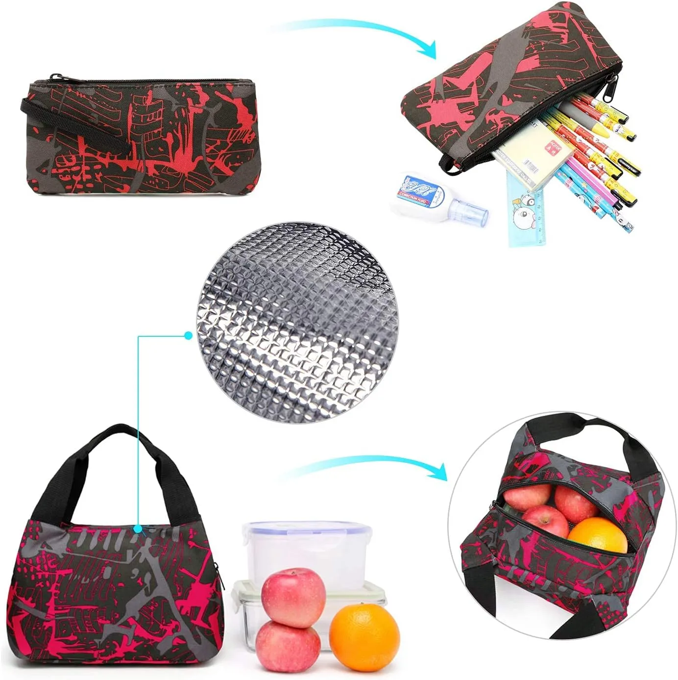 CAMTOP School Backpack Boys Girls Kids School Bookbag Set Student Backpack with Lunch Box and Pencil Case