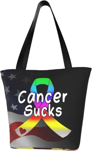 Cancer Sucks All Cancer Awareness Fashion Shoulder Bag Large Capacity For Man Or Woman