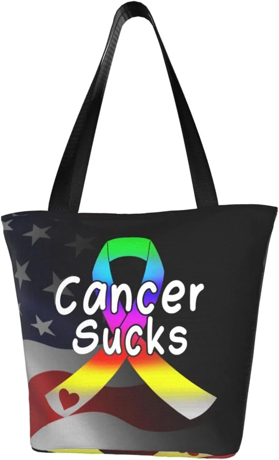 Cancer Sucks All Cancer Awareness Fashion Shoulder Bag Large Capacity For Man Or Woman