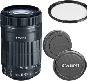 Canon EF-S 55-250mm f/4-5.6 IS STM Telephoto Zoom Lens for Canon DSLR Cameras (Renewed)