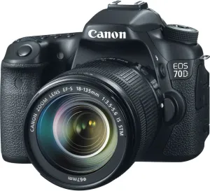 Canon EOS 70D DSLR Camera with 18-135mm f/3.5-5.6 STM Lens and Built-in Wi-Fi (Renewed)
