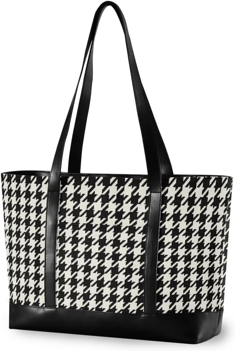 Canvas Laptop Tote Bag for Women - Work & Travel with Zipper