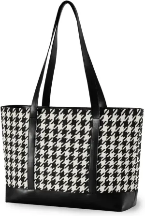 Canvas Laptop Tote Bag for Women - Work & Travel with Zipper