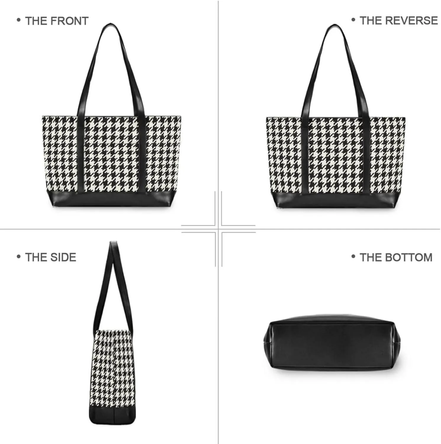 Canvas Laptop Tote Bag for Women - Work & Travel with Zipper