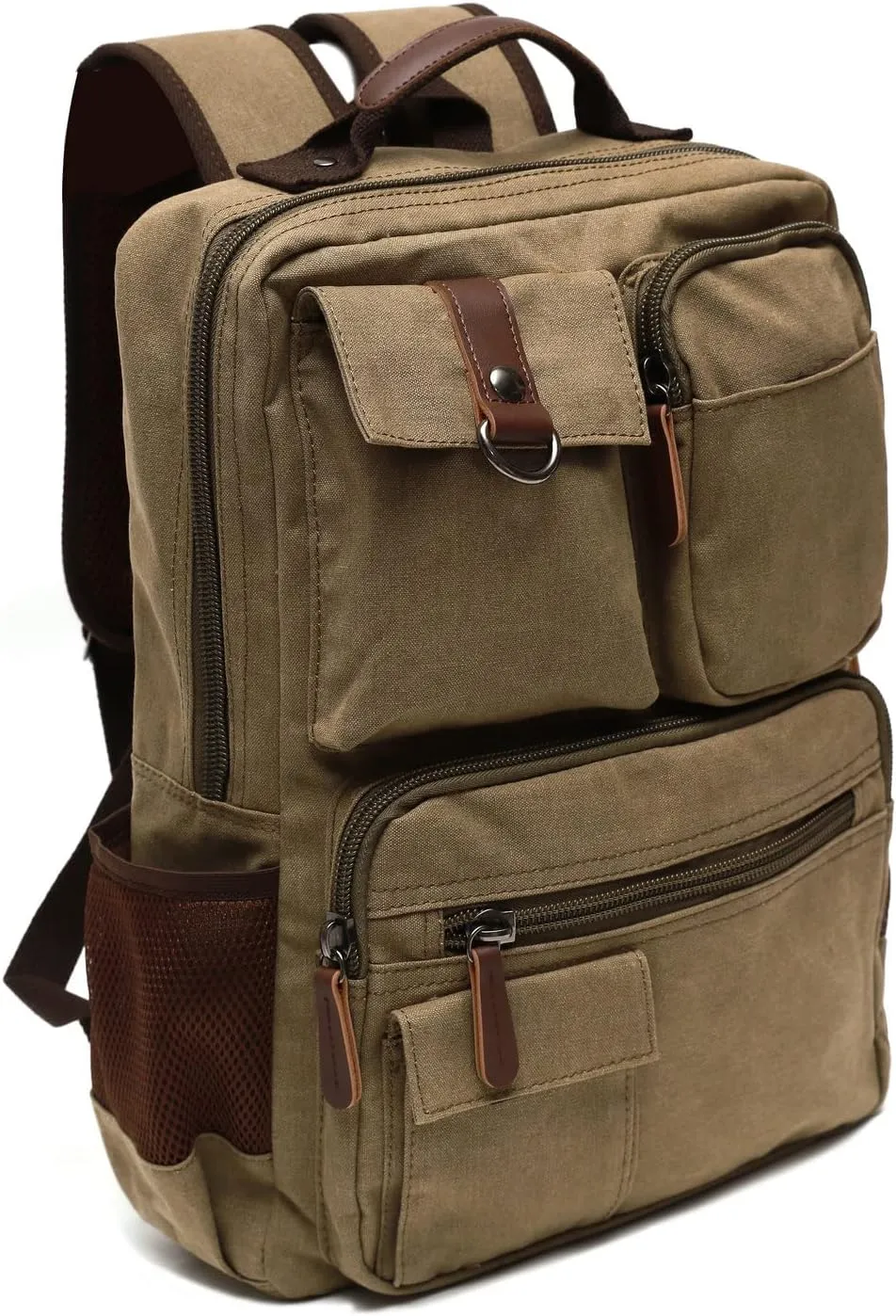 Canvas Vintage Message Travel Bag Rucksack Laptop Backpack,220807-Green