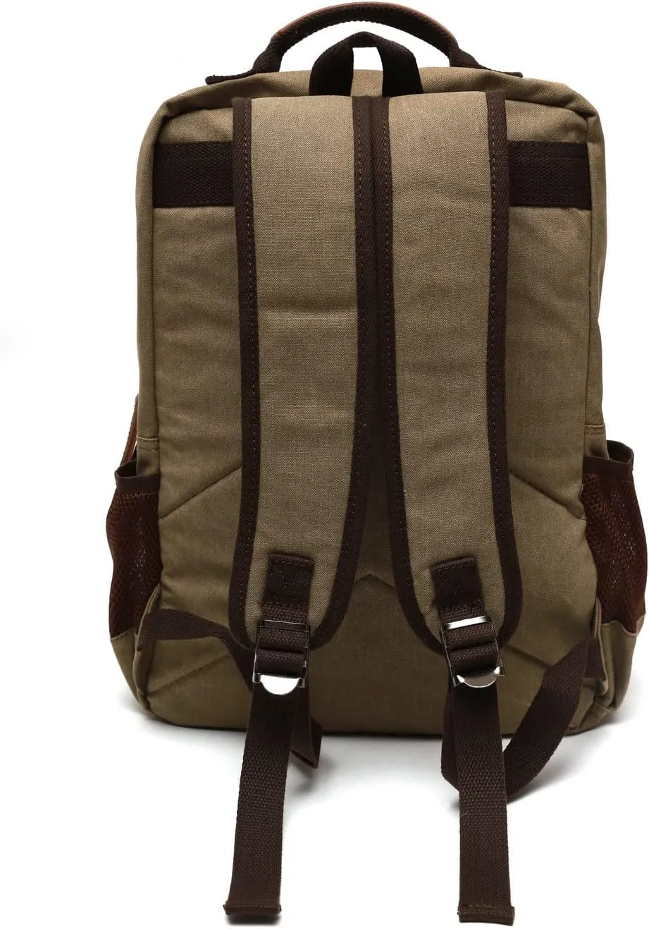 Canvas Vintage Message Travel Bag Rucksack Laptop Backpack,220807-Green