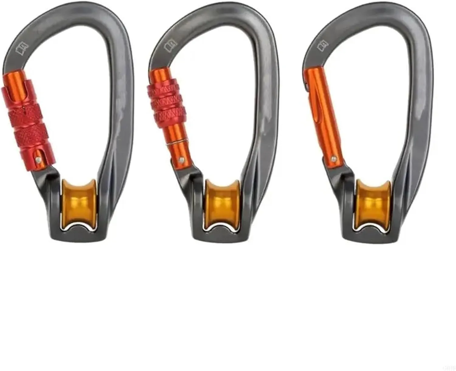 Carabiner Clips 20KN Aluminum Alloy Carabiner D Key Hook with Security Screw Lock Designs(for Style C)
