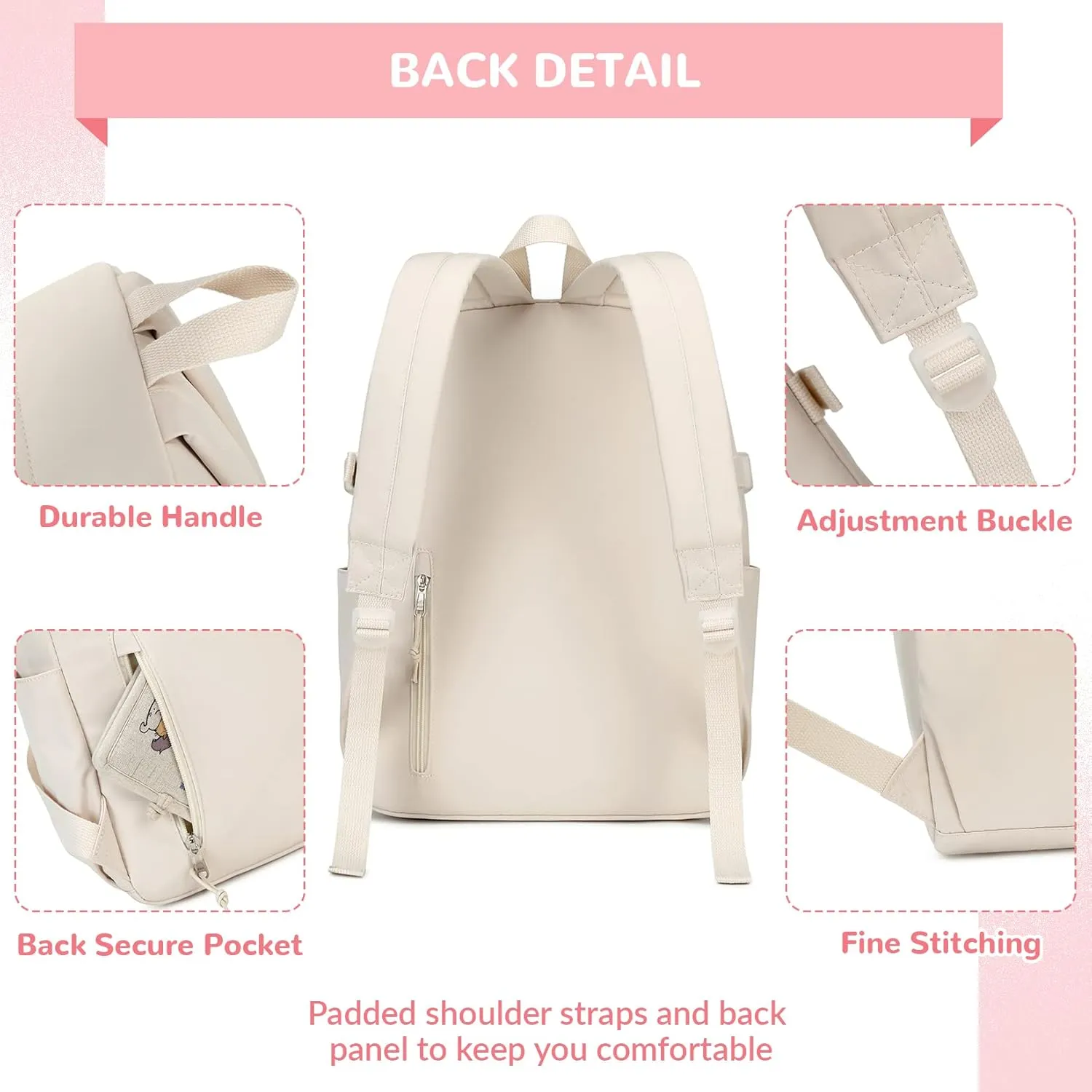 Casual School Bookbag Travel Backpack for Teen Girls