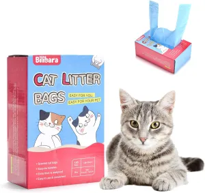 Cat Litter Bags, 120 Count, Ultra Thick, Scented, Leak-Proof, Disposable, 15 Liters Capacity