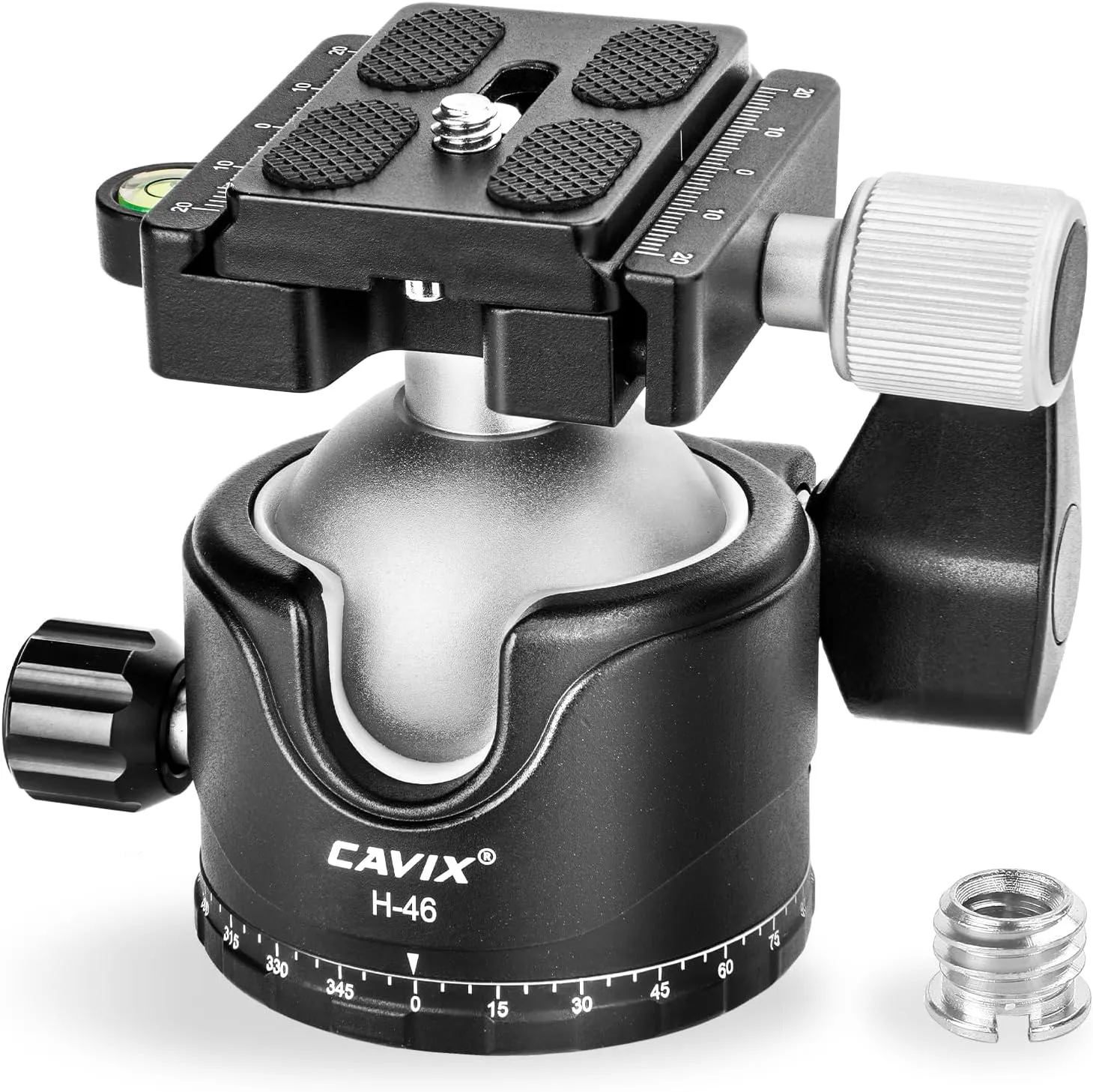 CAVIX Tripod Ball Head with 1/4" Arca Swiss Quick Release Plate Aluminium Tripod Ball Head Mount Large Ball