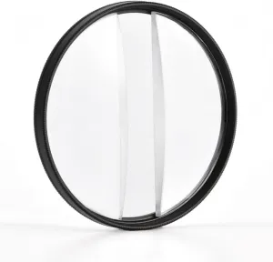 Center Field Split Filter, 77MM Enhancing Focus and Blur Effect Lens, Camera Linear Prism Diopter Lens Filter Photography Accessories for DSLR Cinematice Video and Photo, Pouch Included