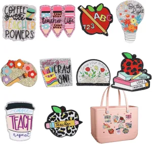 Charms Compatible with Bogg Bag, Teacher Accessories for Bogg Bag,Charms Compatible with Simply Southern Totes