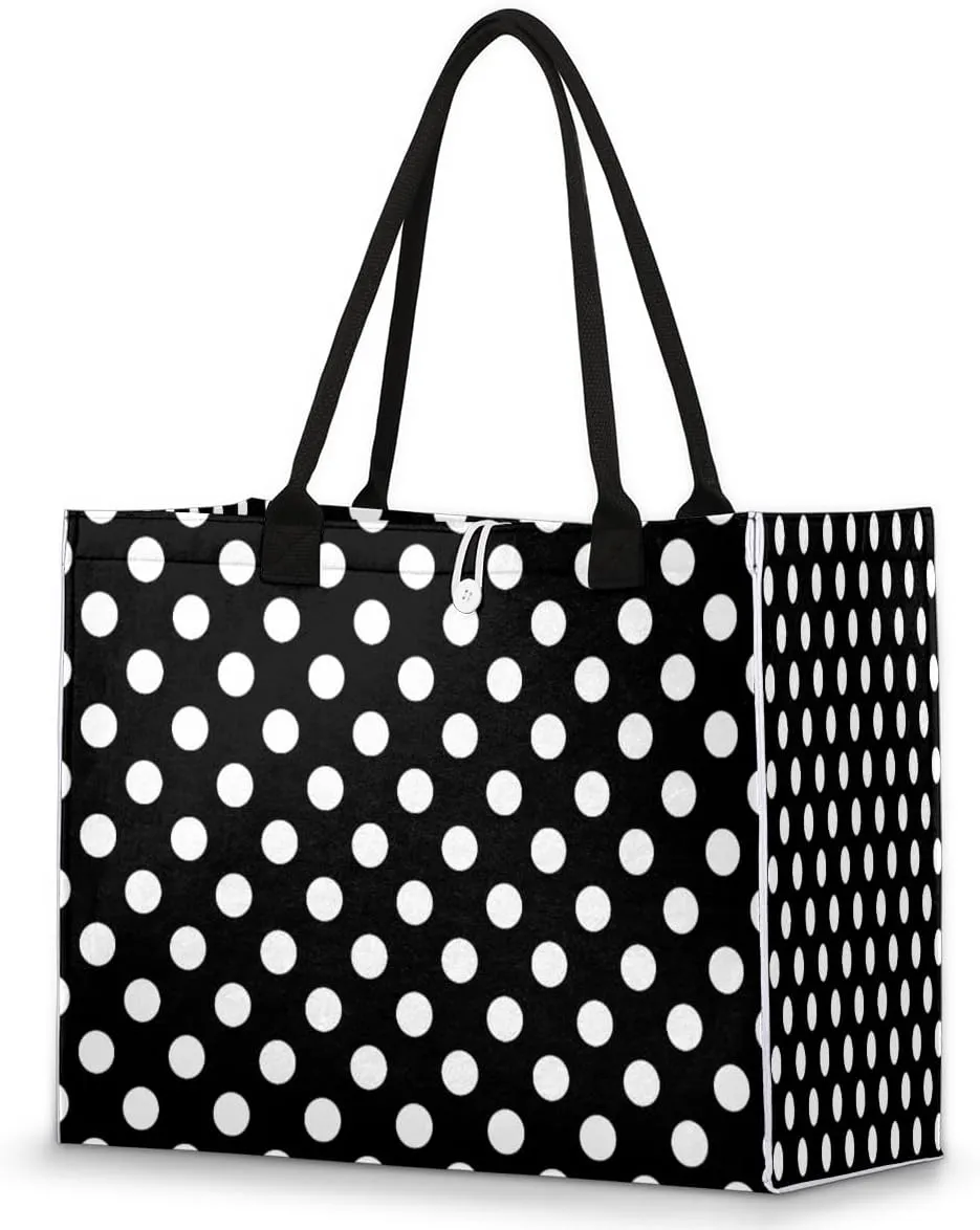 Cherry Retro Grunge Large Tote Bag Large Shoulder Bag For Women Teachers Nurses Work Shopping Travel Daily Use