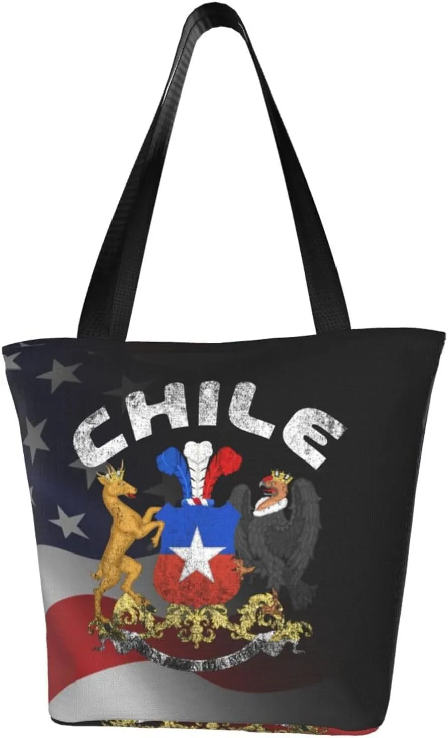 Chile Coat Of Arms Chile Fashion Shoulder Bag Large Capacity For Man Or Woman