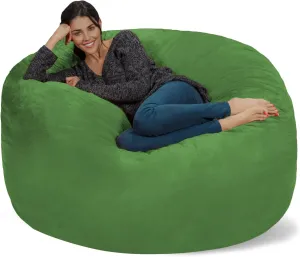 Chill Sack Bean Bag Chair: Giant 5' Memory Foam Furniture Bean Bag - Big Sofa with Soft Micro Fiber Cover - Green