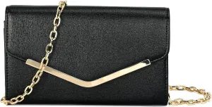 Clutch Purse Evening Bag for Women, Envelope Handbag With Detachable Chain for Wedding and Party