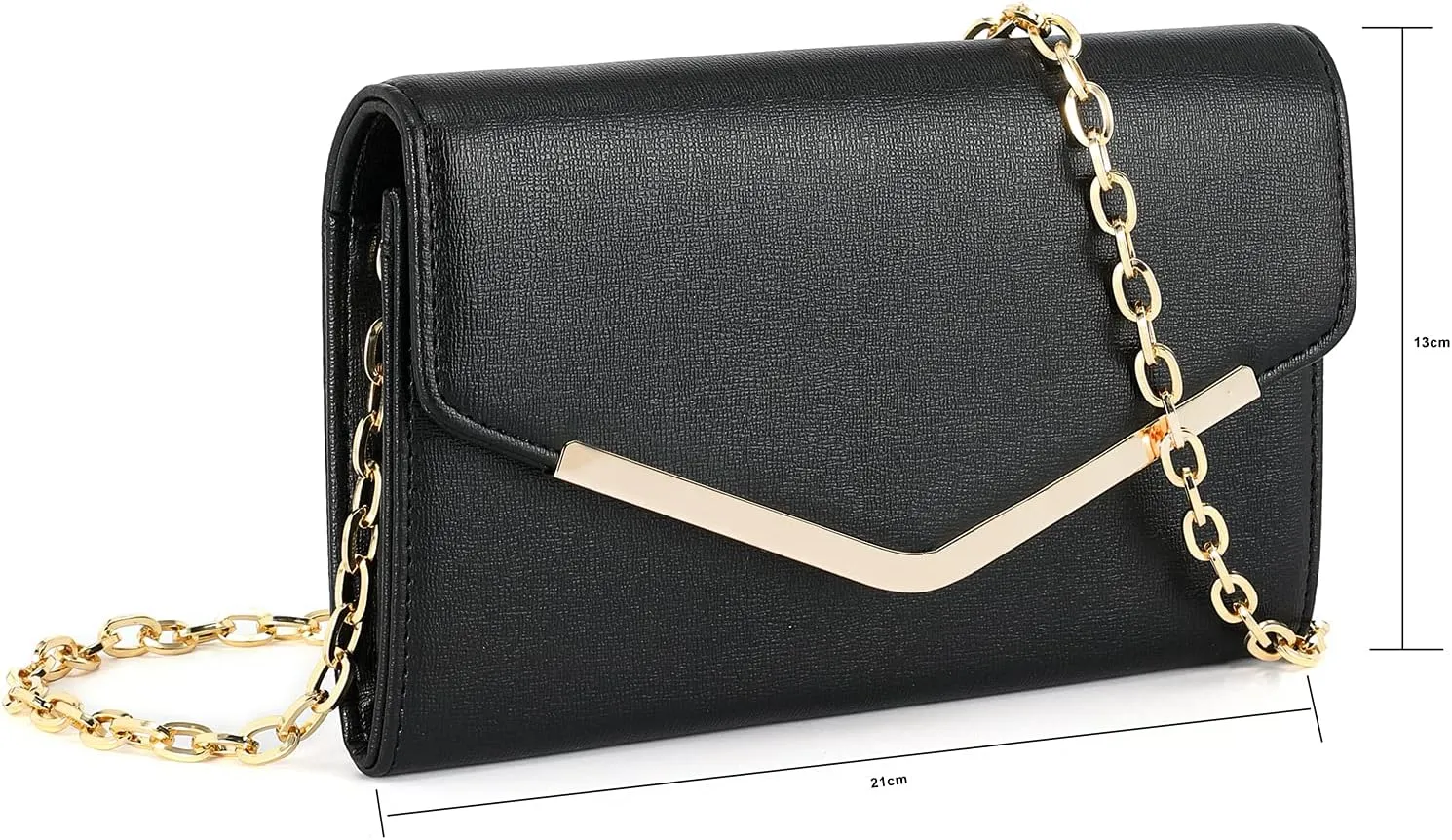 Clutch Purse Evening Bag for Women, Envelope Handbag With Detachable Chain for Wedding and Party