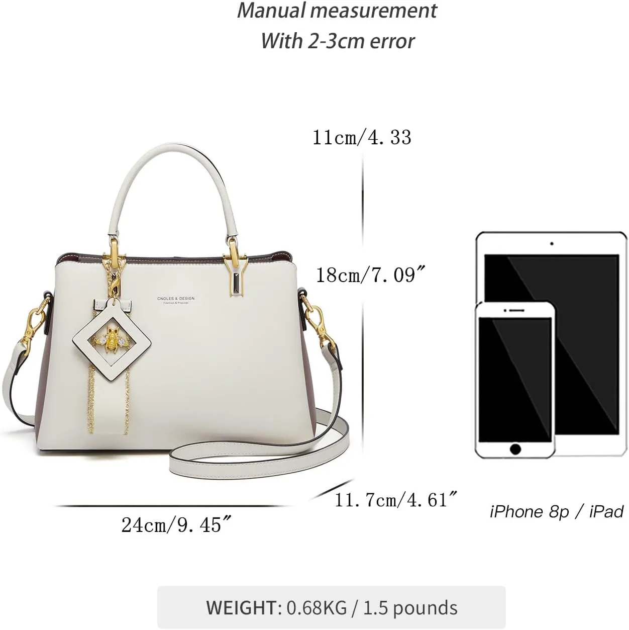 Cnoles Handbags for Women Large Capacity Tote Shoulder Bags Ladies Handle Satchel Purse