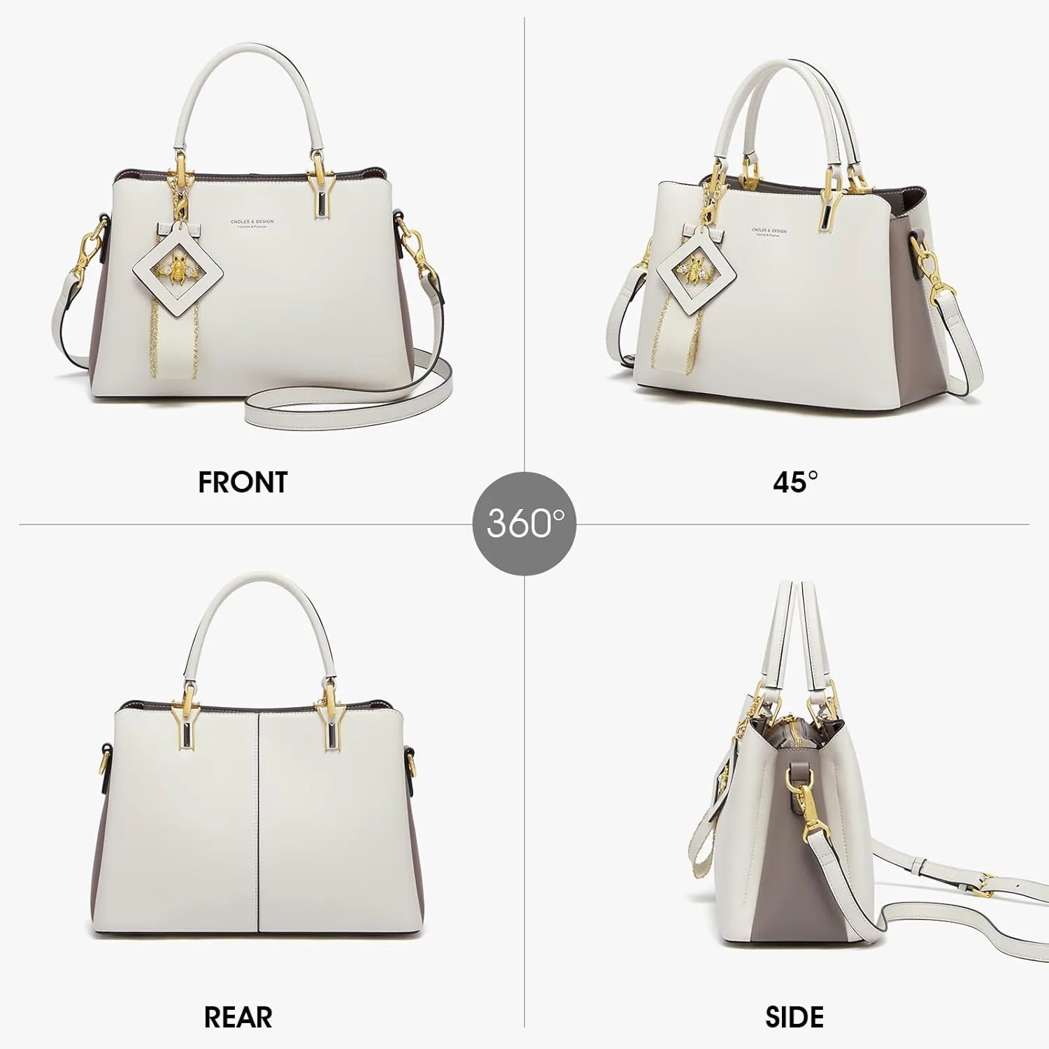 Cnoles Handbags for Women Large Capacity Tote Shoulder Bags Ladies Handle Satchel Purse
