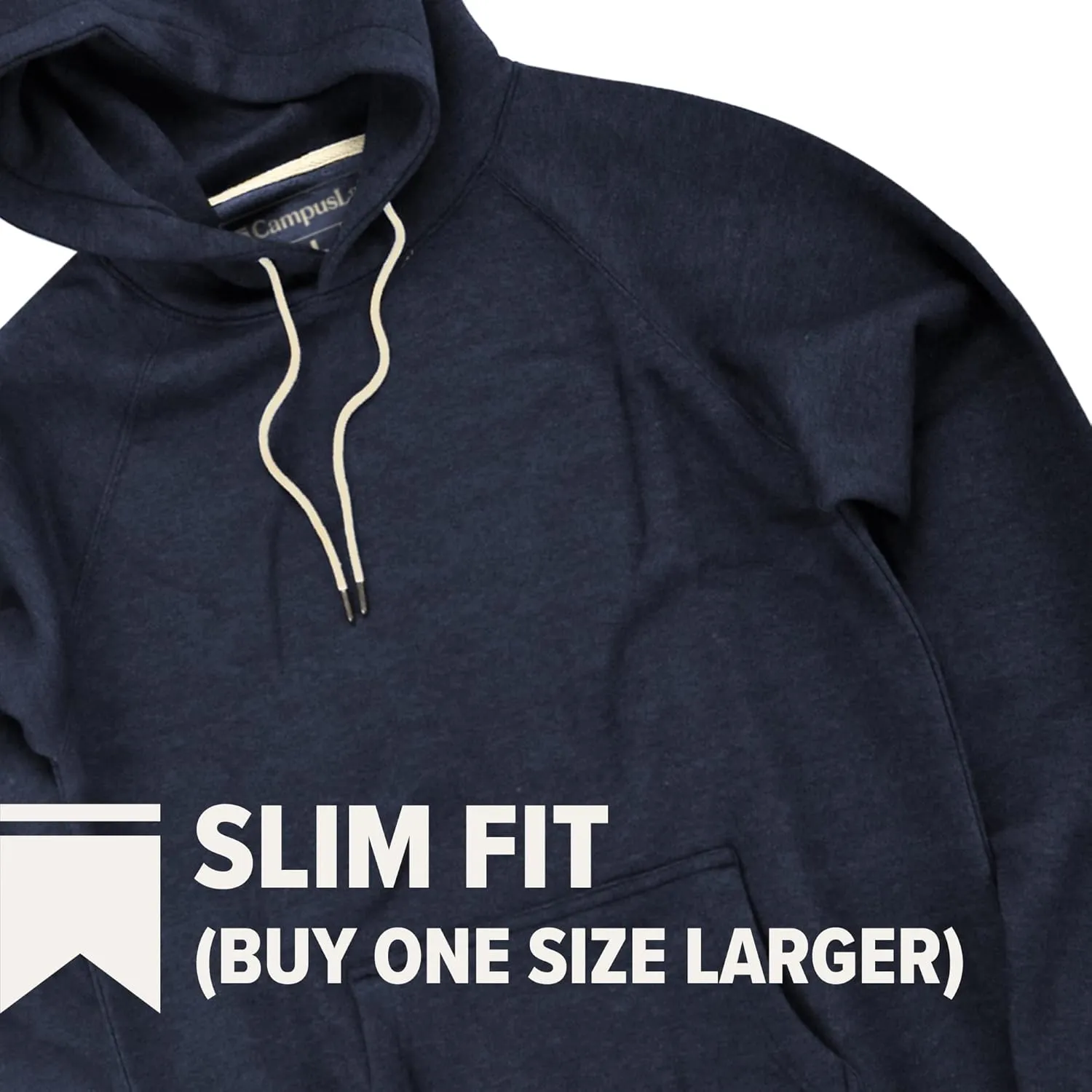 Collegiate Classic Distressed Unisex Adult Slim Fit Pullover Hoodie Collection