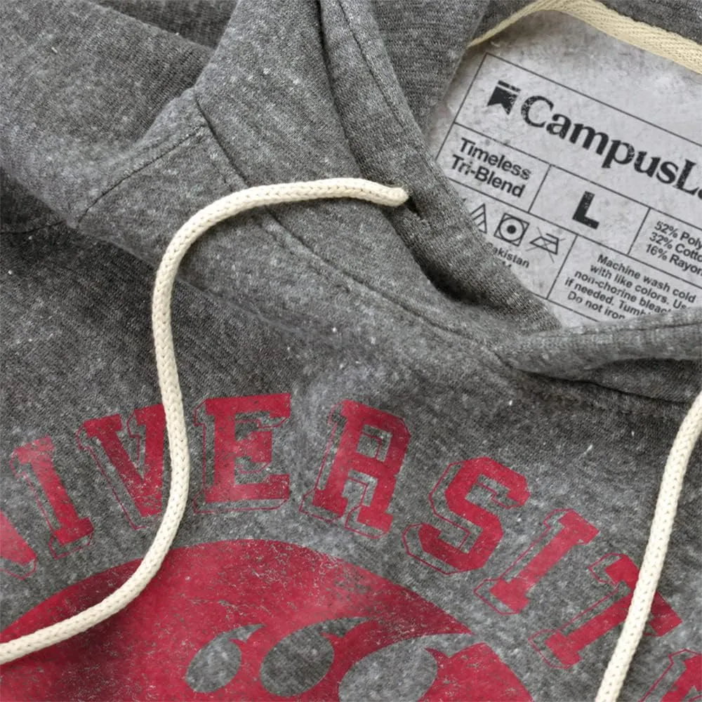 Collegiate Classic Retro Stamp Unisex Adult Slim Fit Pullover Hoodie Collection