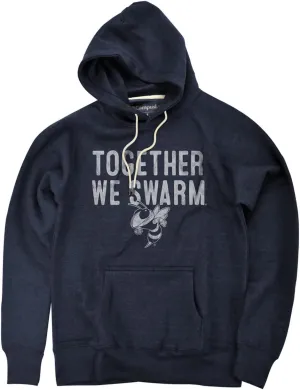 Collegiate Distressed Spirit Phrase Unisex Adult Slim Fit Pullover Hoodie Collection