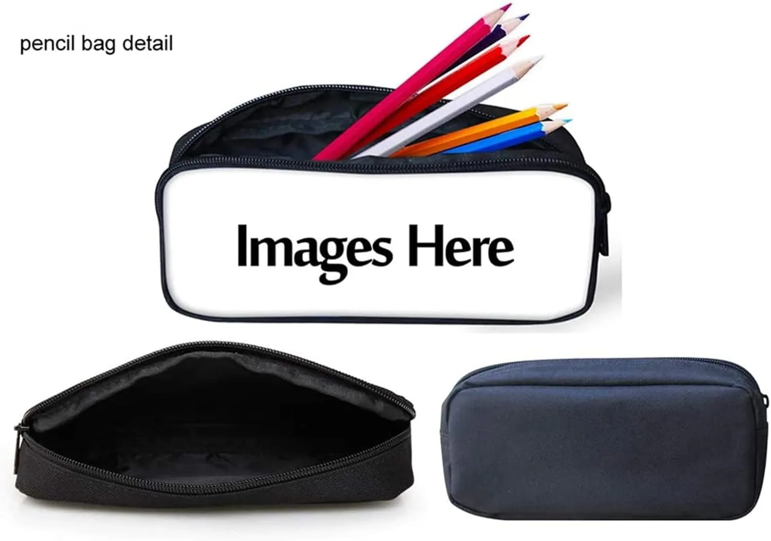 Coloranimal 3 Sets Shoulder School Bag Lunch Bag Pencil Bag for Kids Children