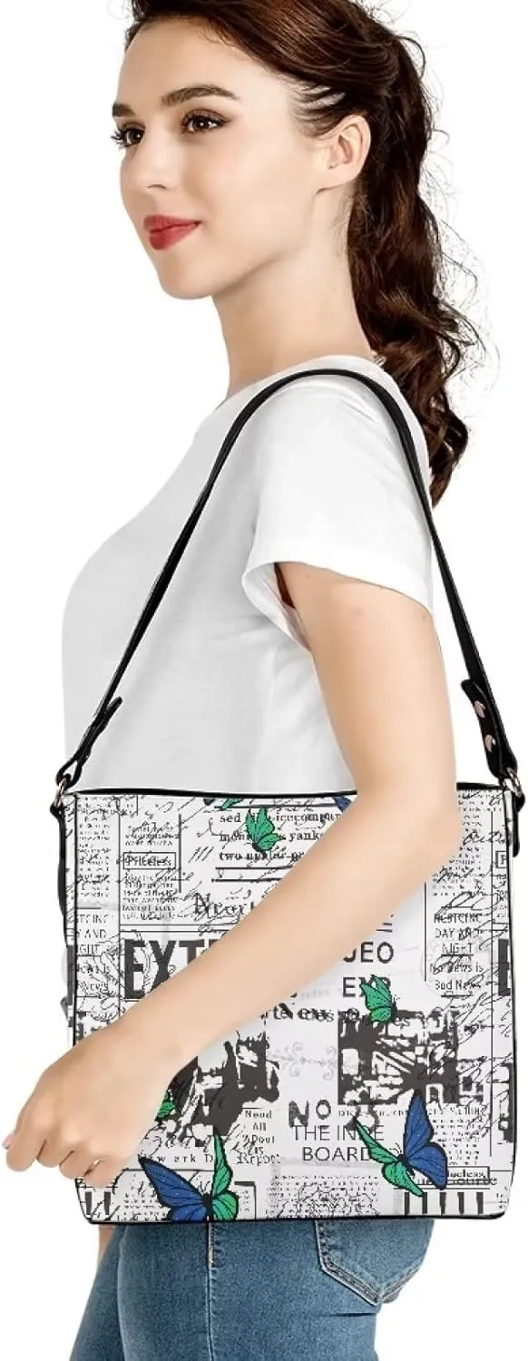 Coloranimal Women's Leather Handbags Purse with Buckle Large Capacity Crossbody Bags