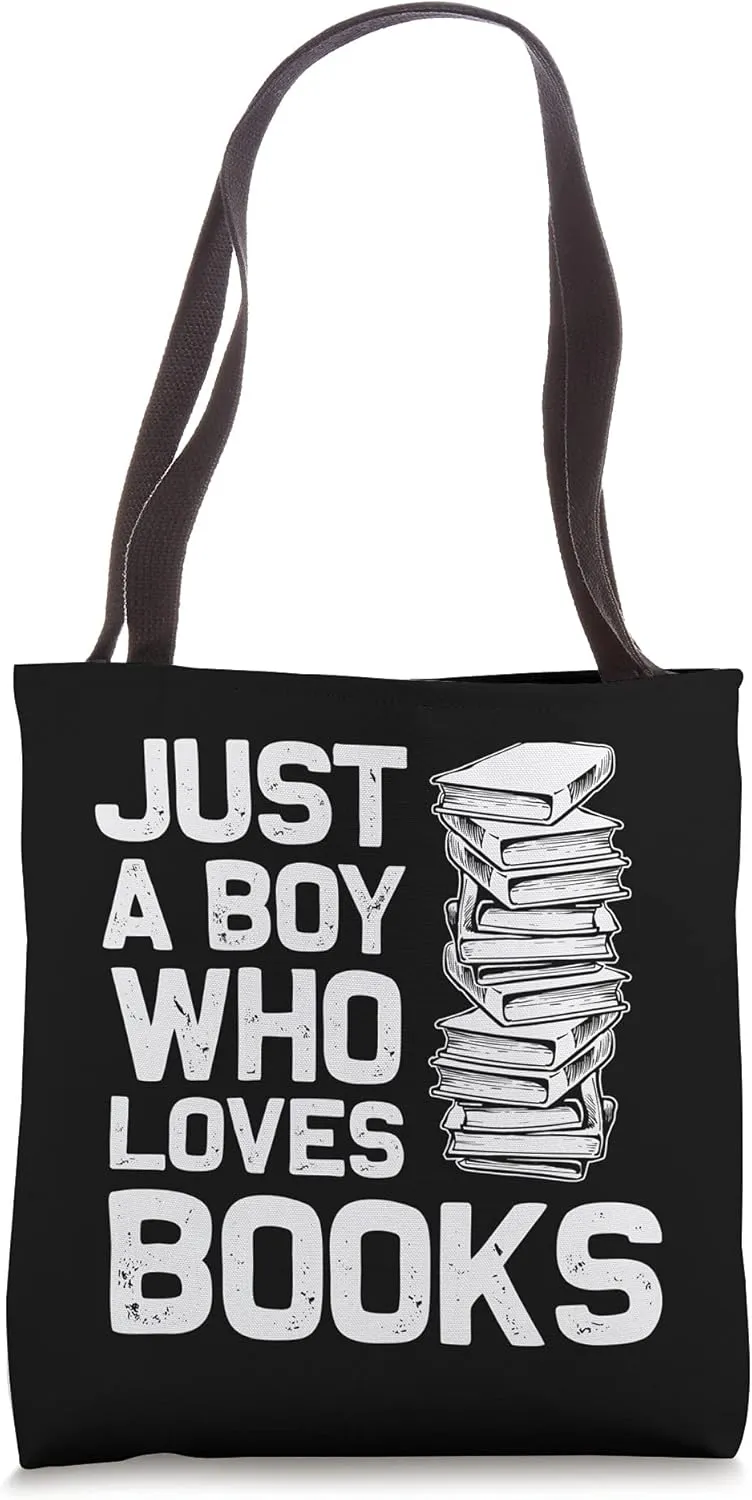 Cool Book Art For Boys Kids Bookworm Bookish Reader Reading Tote Bag