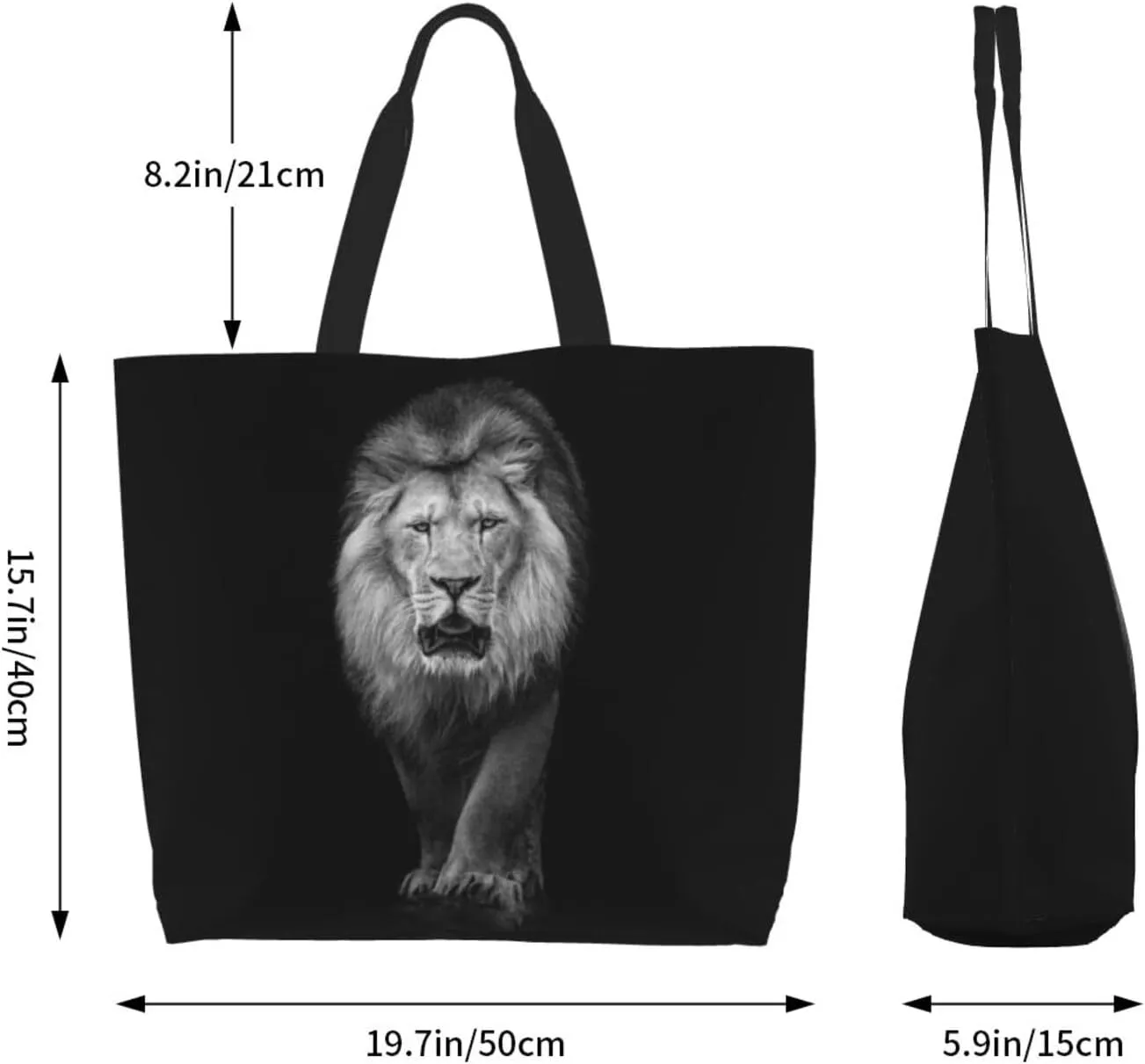 Cool Lion Grocery Bag Lion Shopping Bag Handbag Cool Grocery Bags Tote Bag Beach Canvas Bag