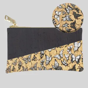 Cork Compact Purse Mirror With Cork Makeup Pouch I BETTY I Wholesale
