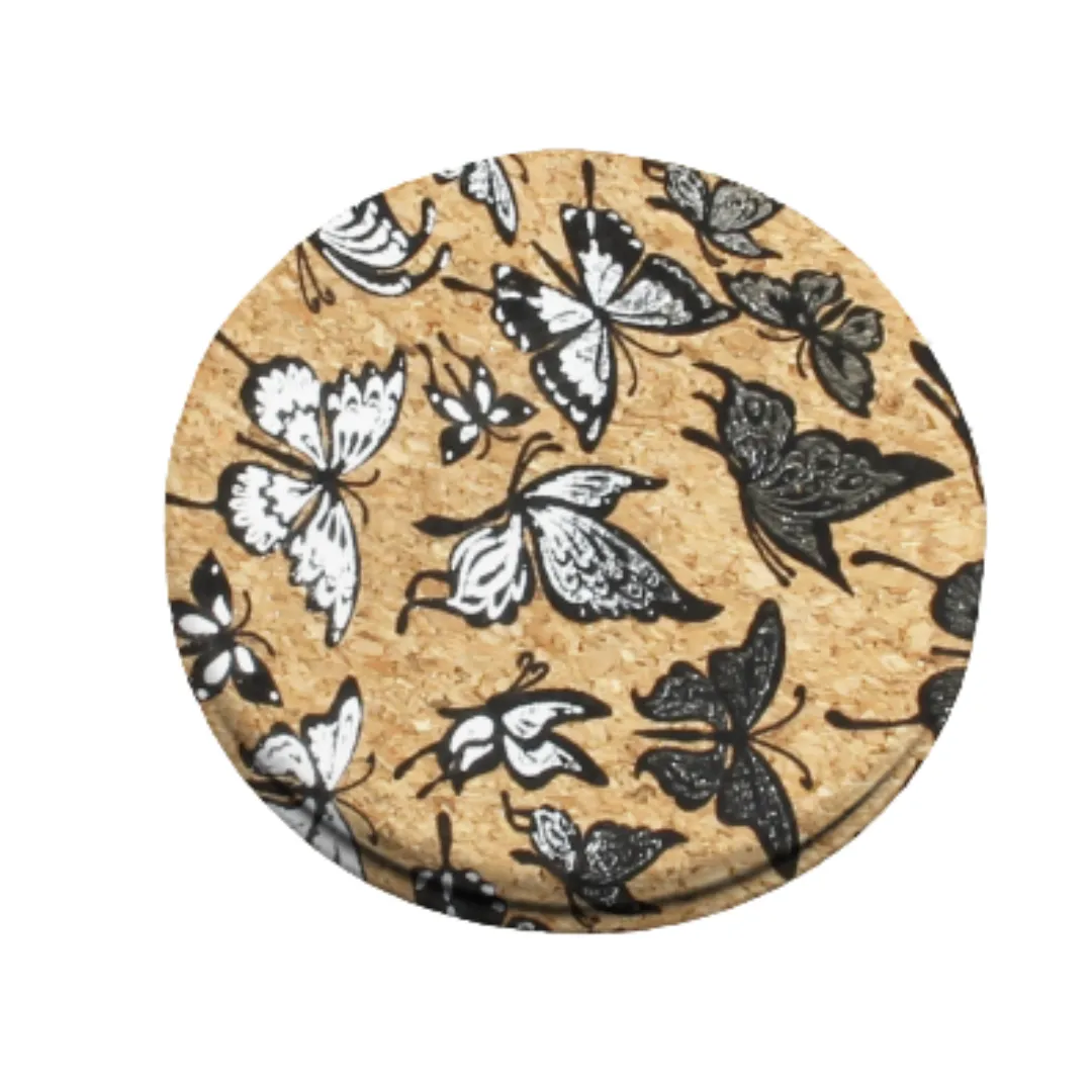 Cork Compact Purse Mirror With Cork Makeup Pouch I BETTY I Wholesale