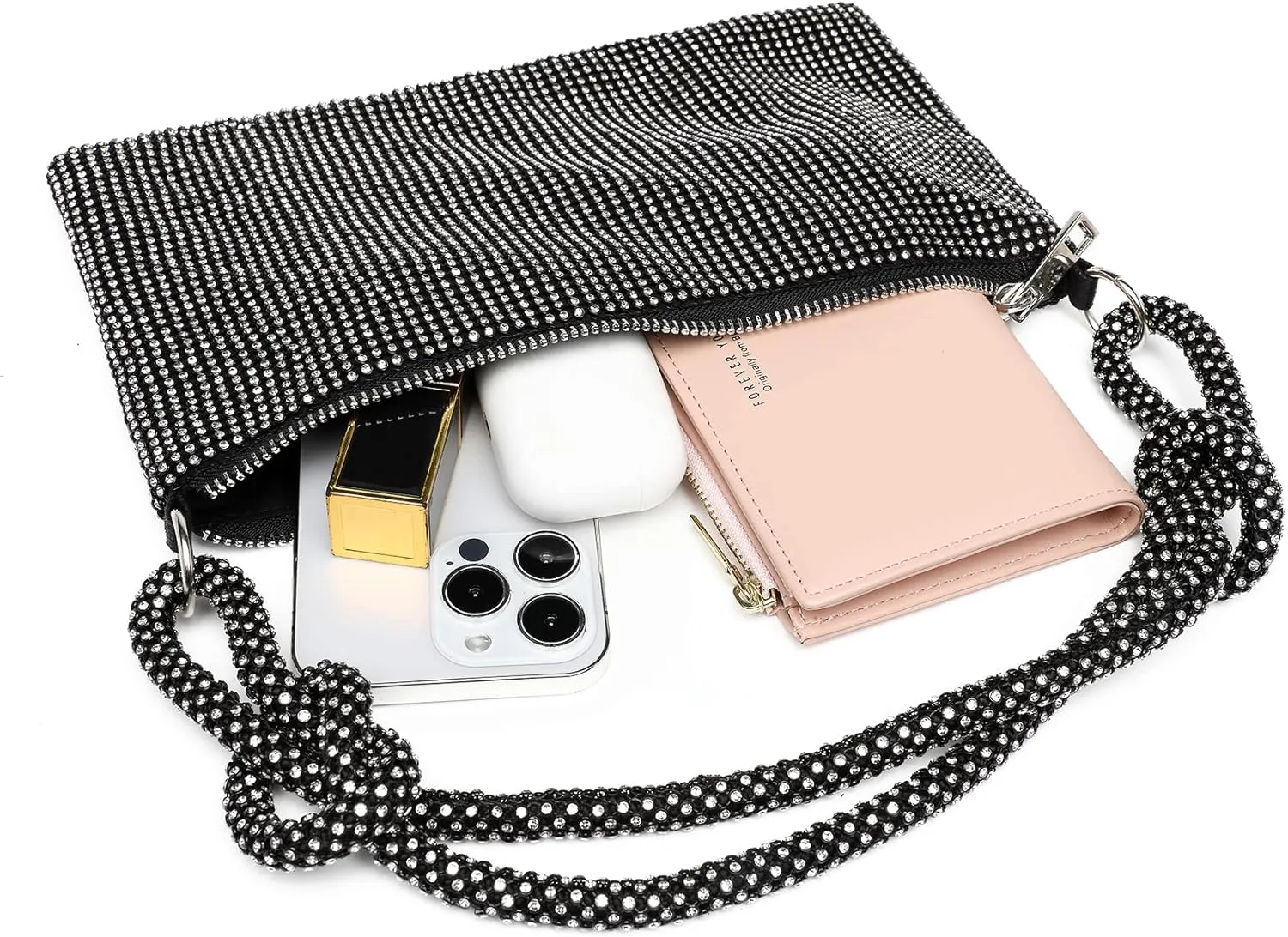 Covelin Womens Fashion Shiny Diamond Handbag Tote Shoulder Evening Bag