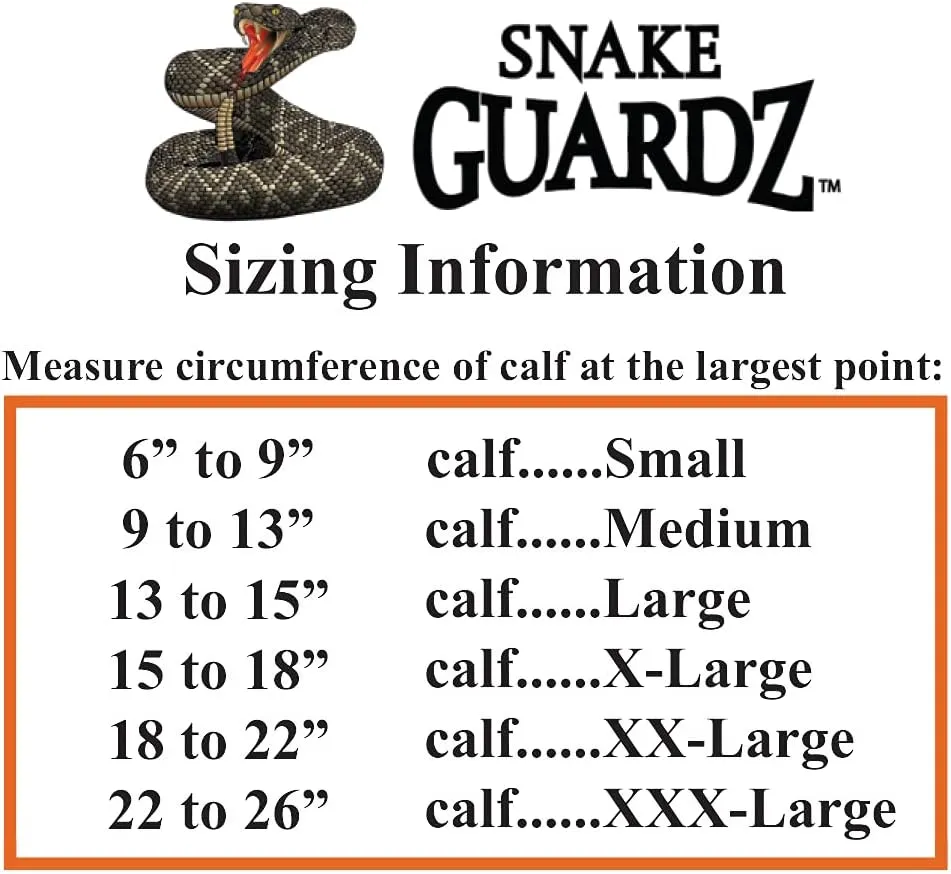 Crackshot Men's Snake Bite Proof Guardz Gaiters