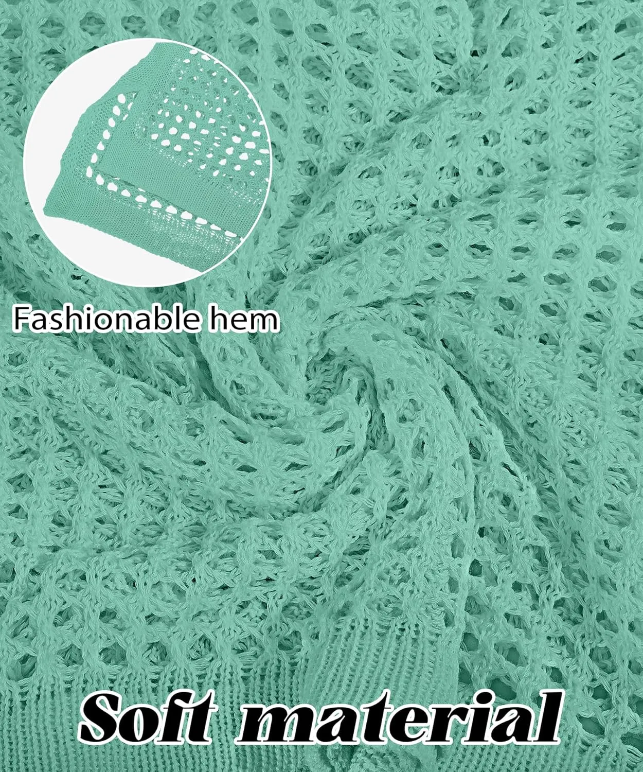 Crochet Cover Up for Women Mesh Hollow Out Bikini Cover Ups for Swimwear Summer Swimsuit
