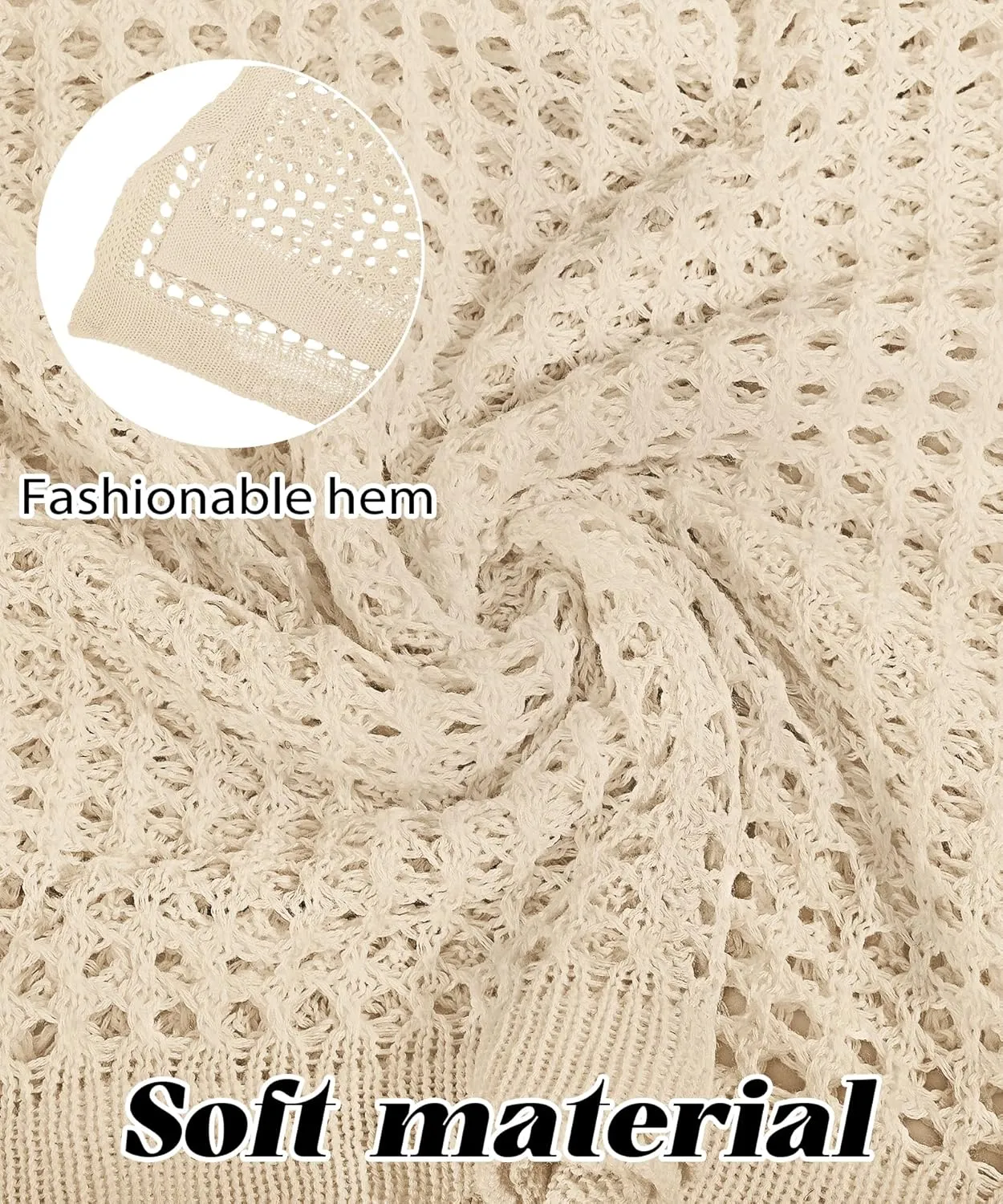 Crochet Cover Up for Women Mesh Hollow Out Bikini Cover Ups for Swimwear Summer Swimsuit
