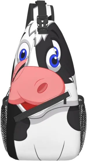 Cross chest bag diagonally Dairy Cow Prints Suitable For Men And Women outdoor hiking Daily travel Long and short trips