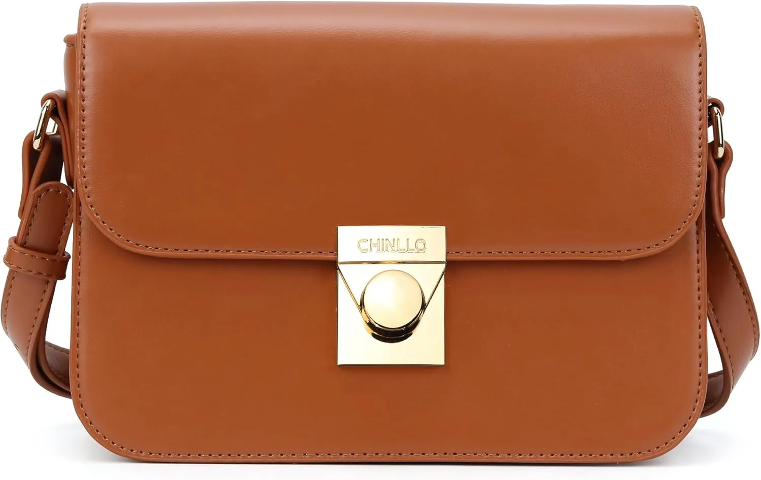 Crossbody Bag Shoulder Satchel Purse for Women, Triple Pocket Bag PU Leather Messenger Bag Flap Evening Bag