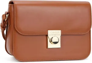 Crossbody Bag Shoulder Satchel Purse for Women, Triple Pocket Bag PU Leather Messenger Bag Flap Evening Bag