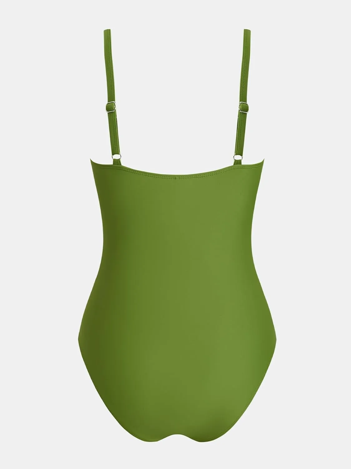 CUPSHE Women's One Piece Swimsuit Round Neck Bathing Suit Mesh Adjustable Straps Spaghetti