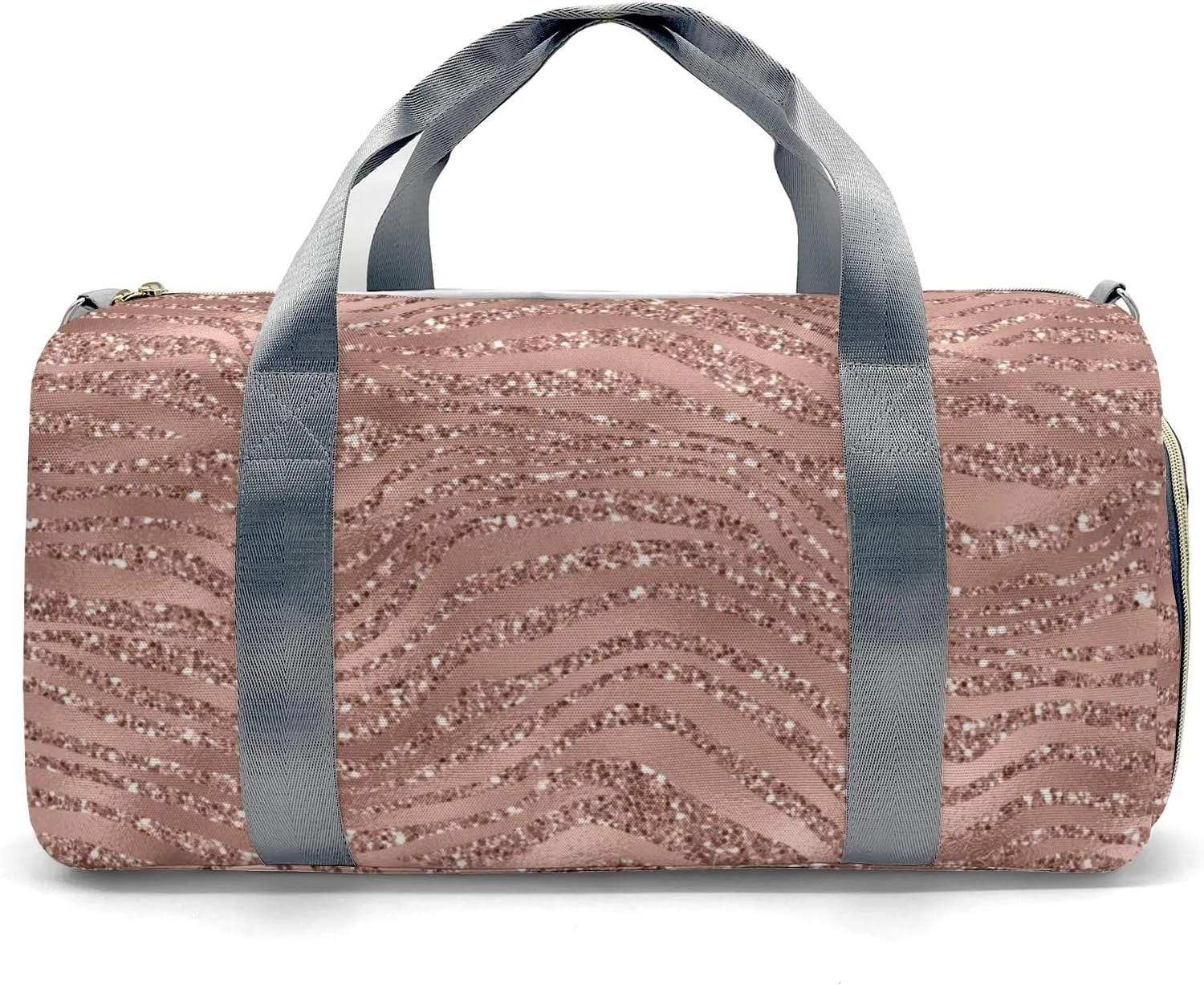 Custom Duffel Bag Rose Glod Glitter Animals Compact and Convenient: Fitness Bags for the Modern Traveler