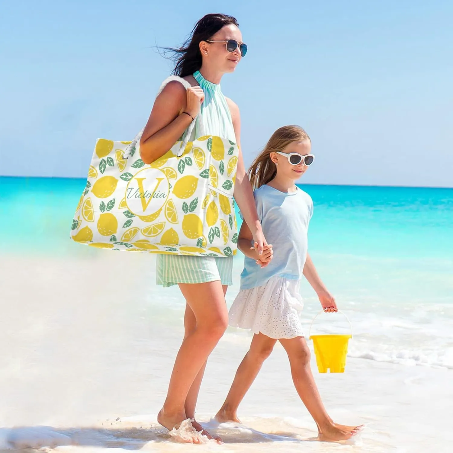 Custom Large Beach Bags Personalized Shoulder Tote Bag for Women Customized Shoulder Bag