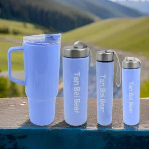 Customer-first approach 3 Bottle Size & Plastic Set) pc With Water Pc Different (4 Tumbler Straw 1 Bottle VR-compatible