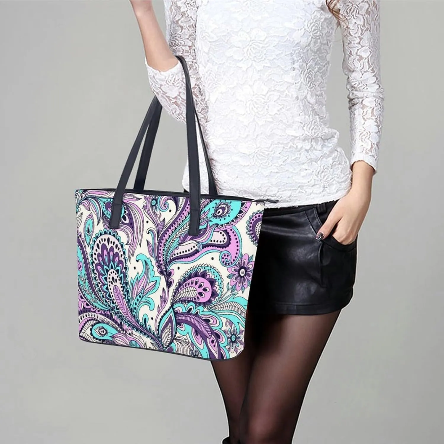 Cute AutismAwareness A Leather Handbag with Large Capacity And Portability