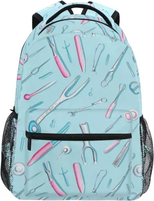 Cute Backpack for Teenager Fashion Laptop Bookbag with Chest Strap for College Work Doctors Day Forceps