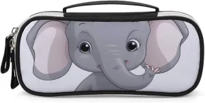 Cute Cartoon Elephant Leather Makeup Bag Portable Small Cosmetic Organizer Waterproof Toiletry Bags Brushes Pencils And Travel Make Up Accessories