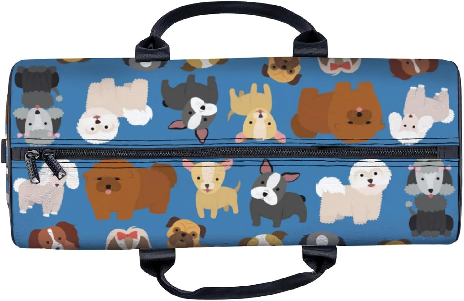 Cute Dog And Puppy Set Travel Duffel Bag for Woman Weekender Bag Man Tote Gym Bag Sport Gym Bag Hospital Bag for Labor and Delivery Overnight Bag Luggage Bag