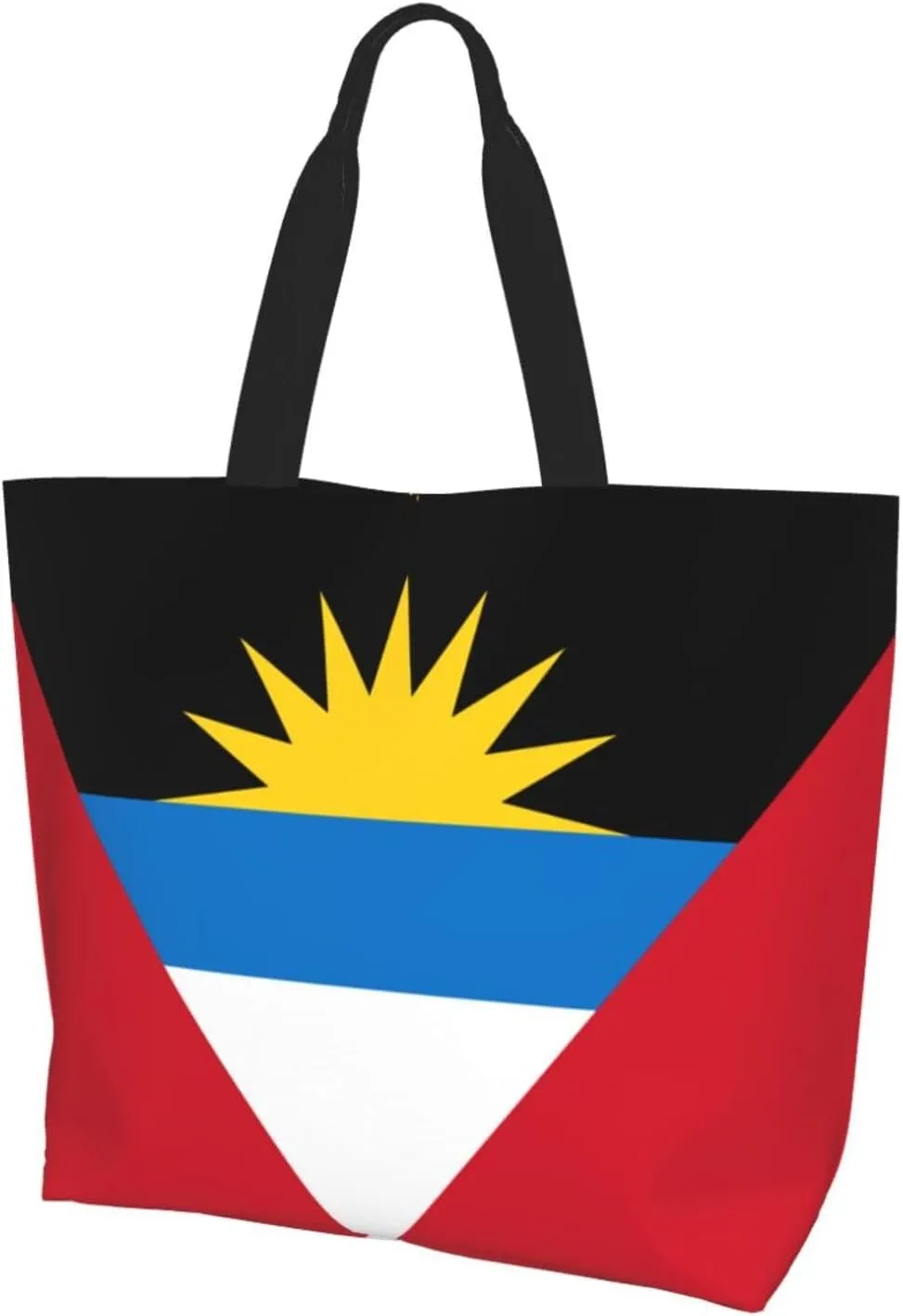 Cute Flag Tote Bag for Women Men Reusable Patriotic Beach Grocery Shopping Bag for Outdoor Gym Shopping
