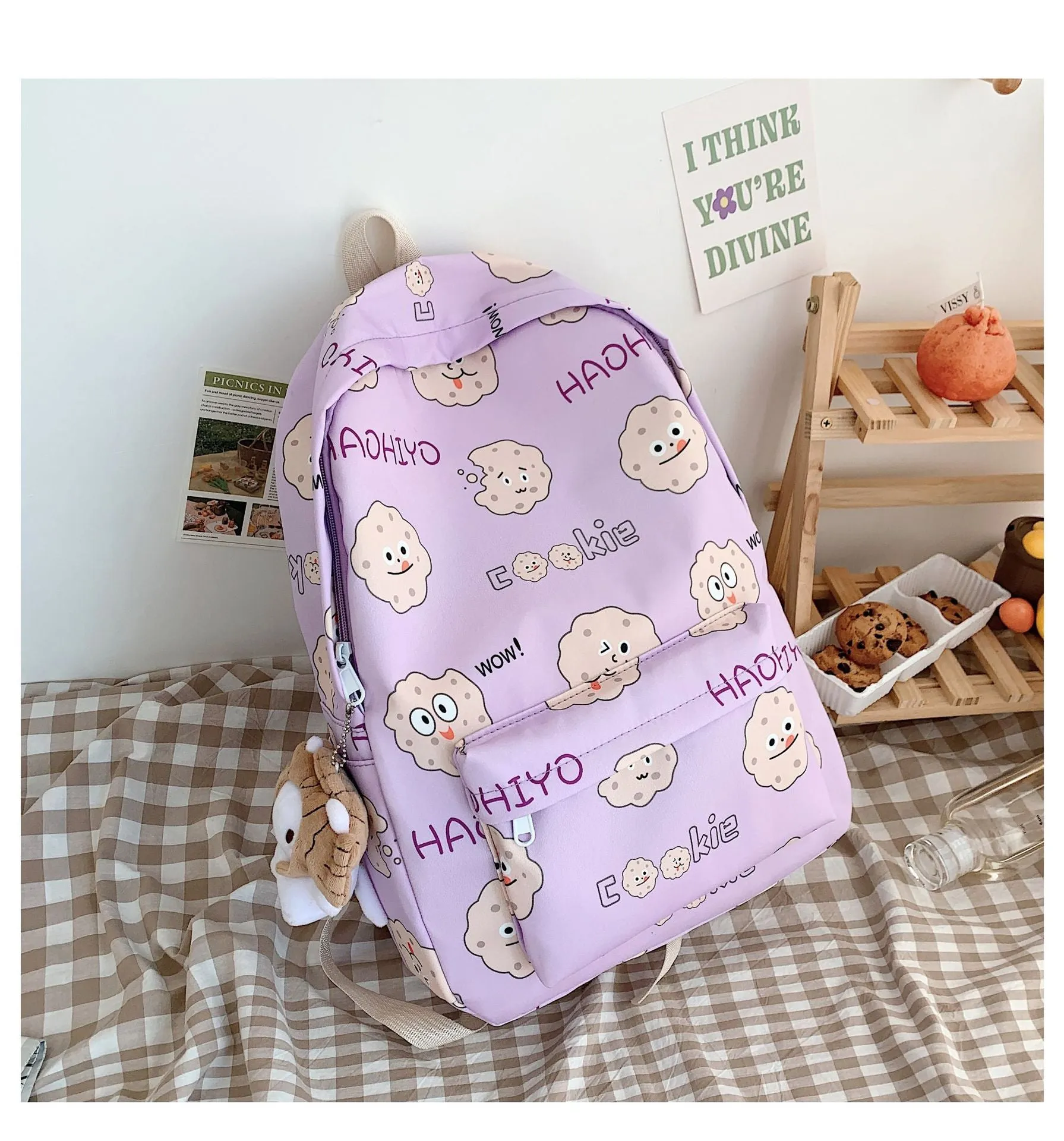 Cute Funny Female Sweet Large Capacity Backpacks
